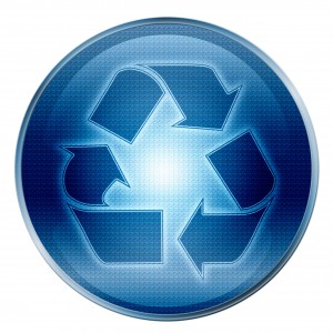 recycling symbol icon. (with clipping path)